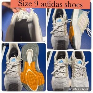 Adidas White and Gray Running Shoes